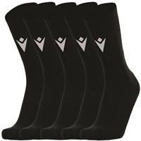 Macron Fixed Sokker 5 pk BLK M Sportssokker i bomullsmiks - Unisex